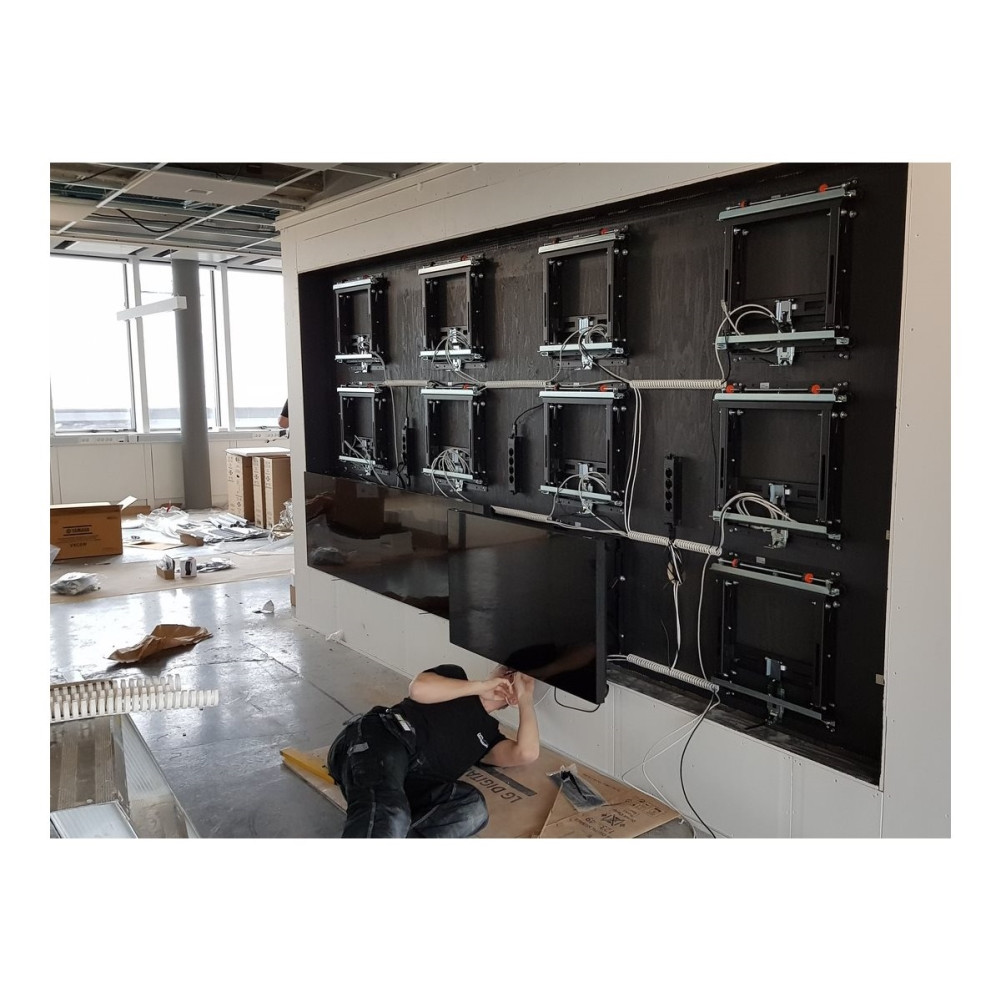 Produktbild för Multibrackets M Public Video Wall Mount Push HD monteringssats - för platt panel - svart