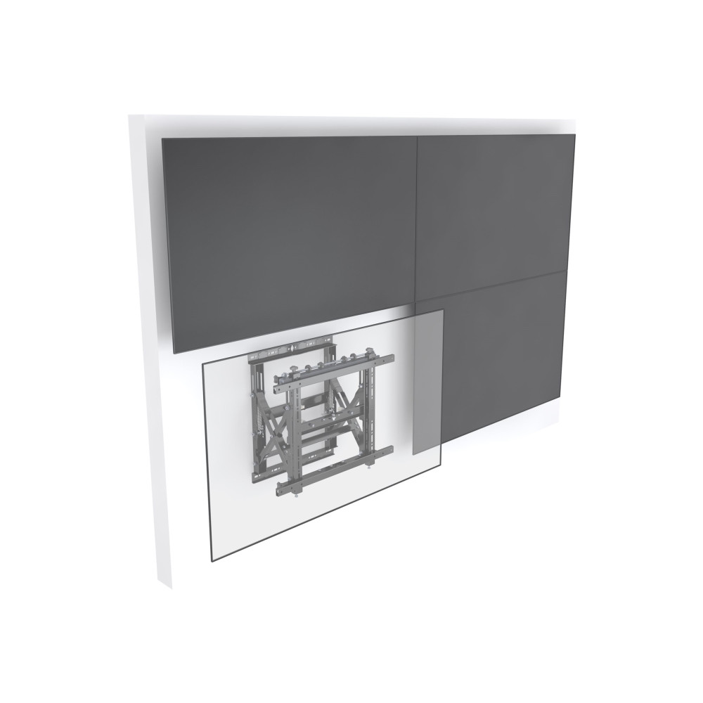 Produktbild för Multibrackets M Public Video Wall Mount Push HD monteringssats - för platt panel - svart