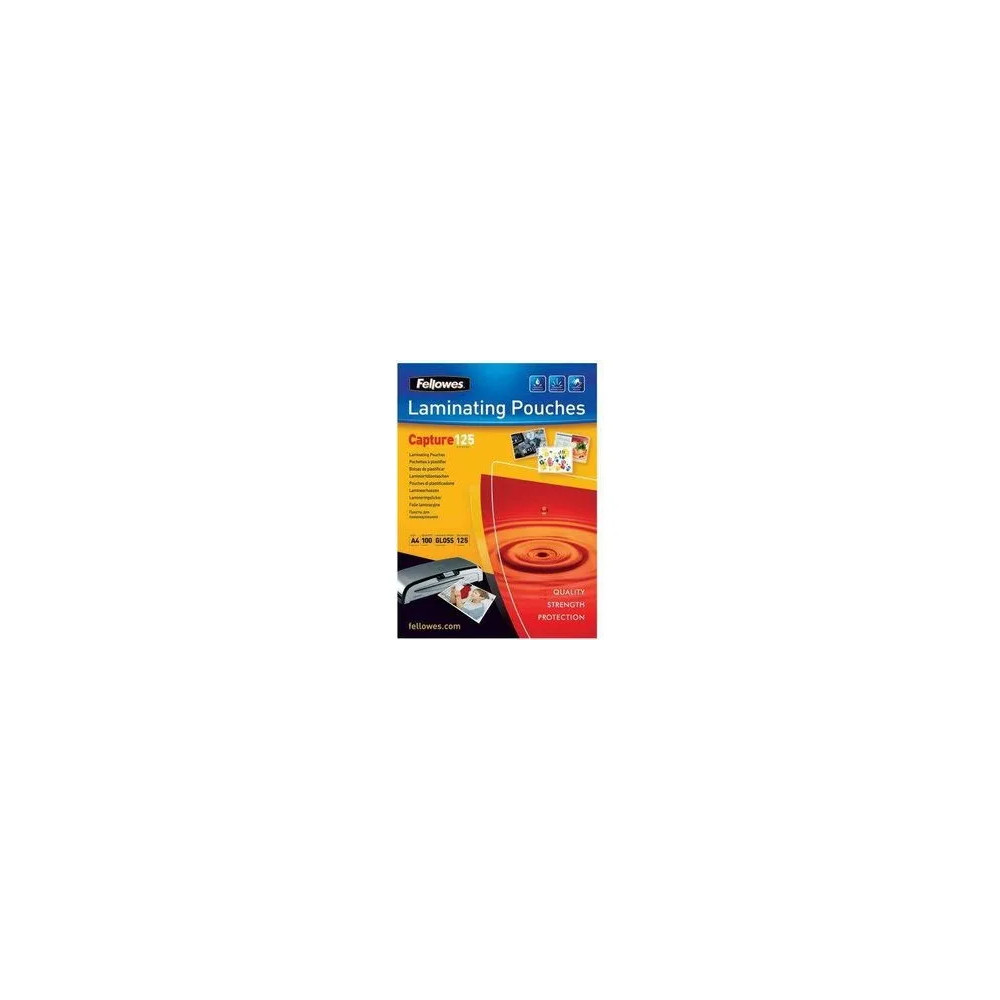 Produktbild för Fellowes Laminating Pouches Capture 125 micron - 100-pack - glättat - A4 - lamineringsfickor