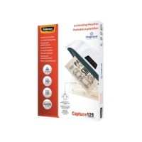 Produktbild för Fellowes Laminating Pouches Capture 125 micron - 100-pack - glättat - A4 - lamineringsfickor
