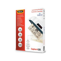 Produktbild för Fellowes Laminating Pouches Capture 125 micron - 100-pack - glättat - A4 - lamineringsfickor