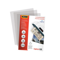 Produktbild för Fellowes Laminating Pouches Capture 125 micron - 100-pack - glättat - A4 - lamineringsfickor