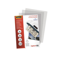 Produktbild för Fellowes Laminating Pouches Capture 125 micron - 100-pack - glättat - A4 - lamineringsfickor
