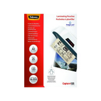 Produktbild för Fellowes Laminating Pouches Capture 125 micron - 100-pack - glättat - A4 - lamineringsfickor