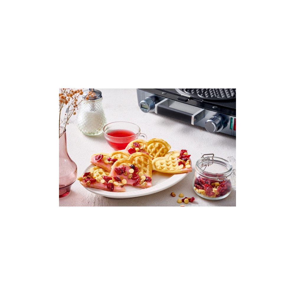Produktbild för Fritel CW 3668, 4 våffla/våfflor, Hjärta (form), Antracit, 1...