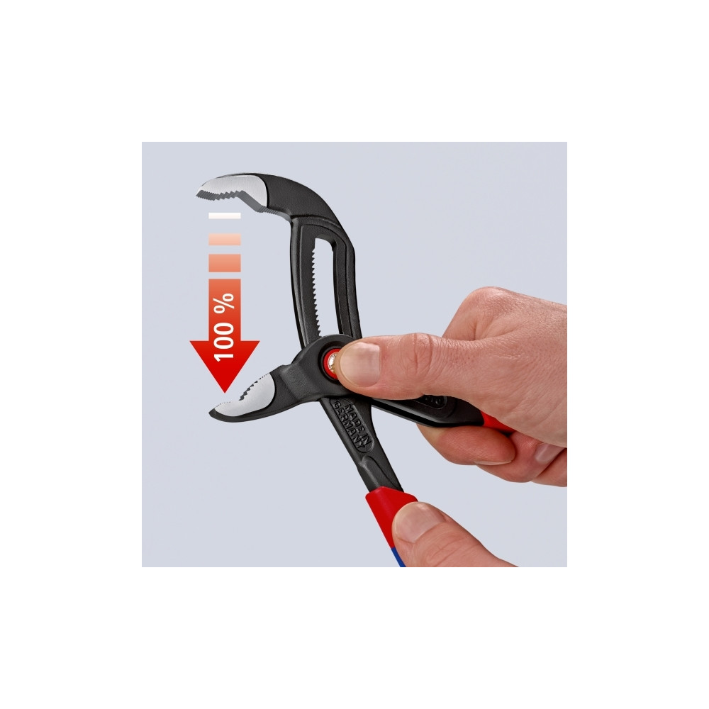 Produktbild för KNIPEX Vattenpumpstång Cobra QuickSet grå bläckfärgad 250 mm