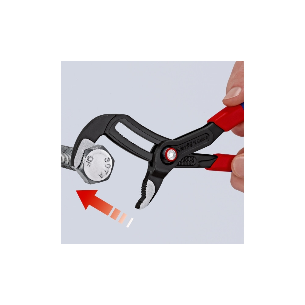 Produktbild för KNIPEX Vattenpumpstång Cobra QuickSet grå bläckfärgad 250 mm