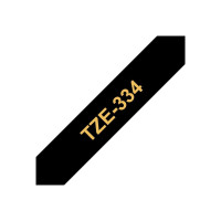 Produktbild för Brother TZe-334 - bandlaminat - 1 kassett(er) - Rulle (1,2 cm x 8 m)