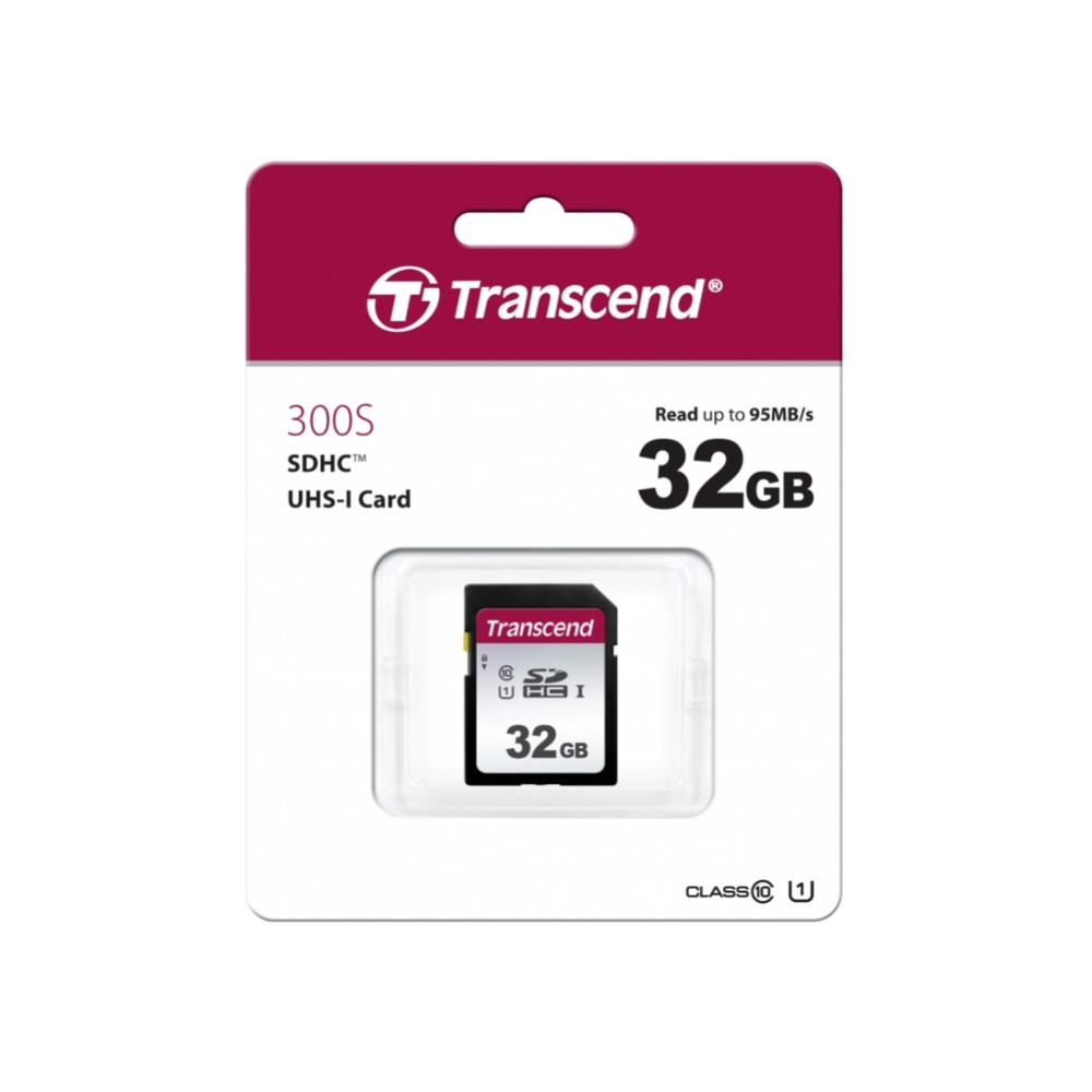 Produktbild för Transcend 300S - flash-minneskort - 32 GB - SDHC UHS-I