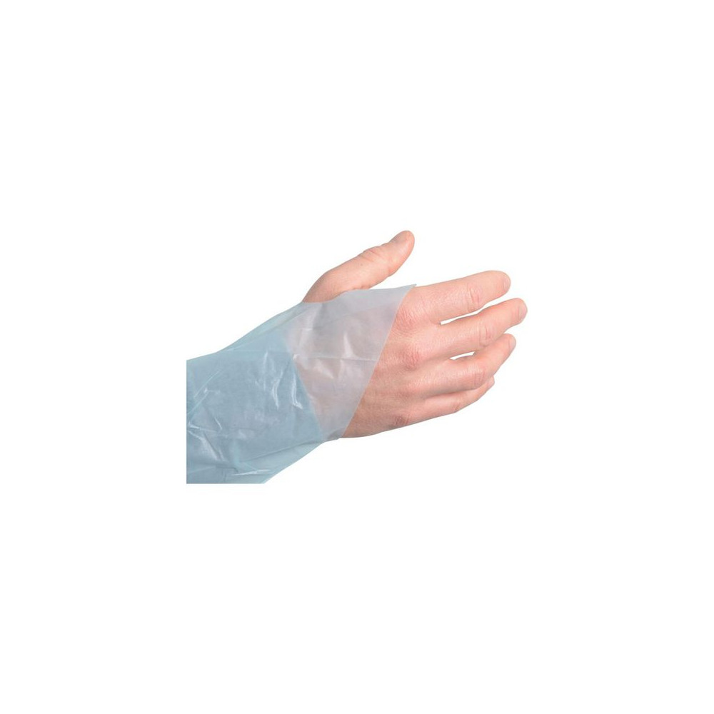 Produktbild för Förkläde 112x1250mm lång ärm blå 20/fp
