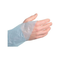 Produktbild för Förkläde 112x1250mm lång ärm blå 20/fp