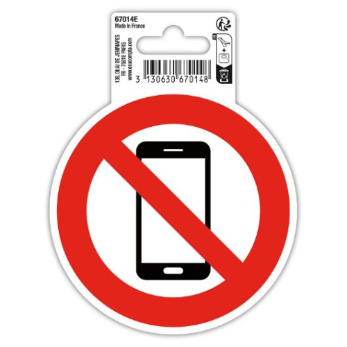 EXACOMPTA Skylt EXACOMPTA Inga mobiltelefoner PVC