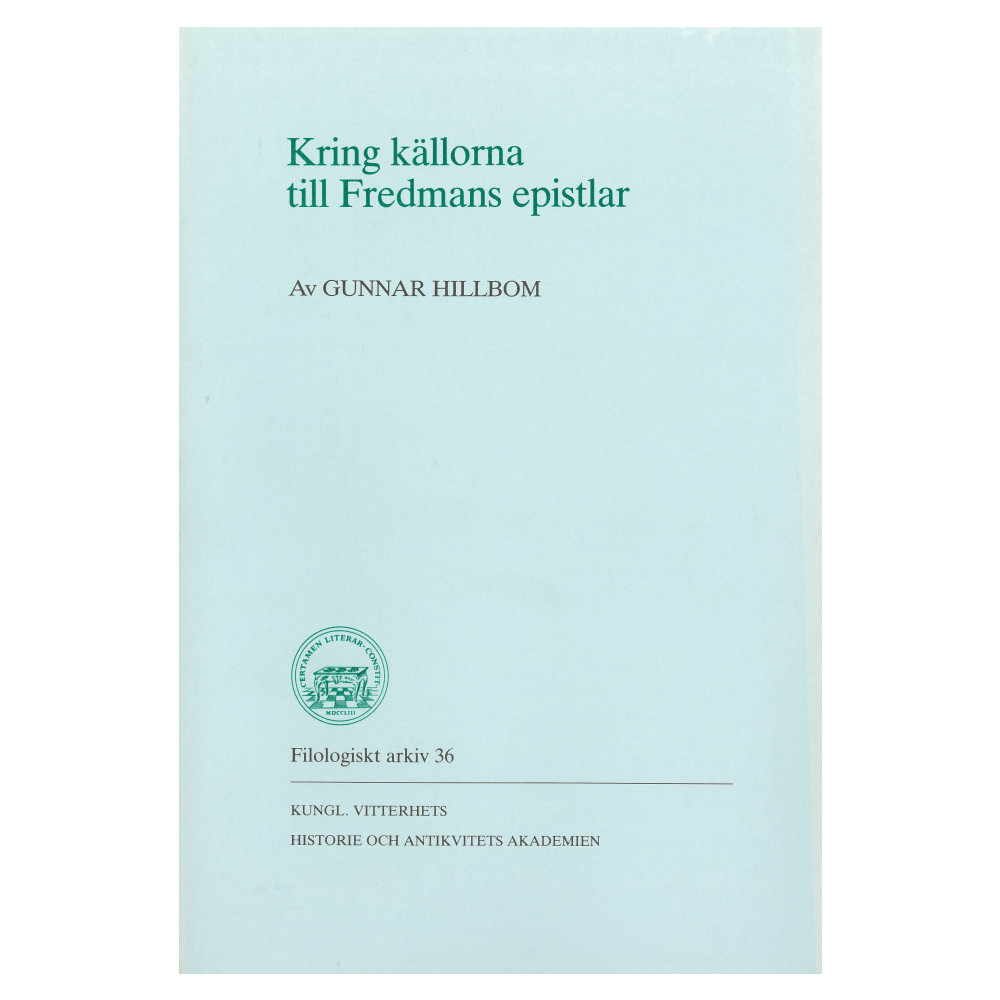 Produktbild för Kring källorna till Fredmans epistlar (häftad)