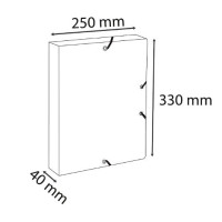 Produktbild för Boxmapp AutentiK 40mm 600g sort. 8/fp