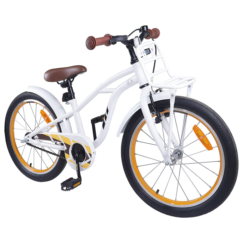 Produktbild för Barncykel 22 Tum för 7-12 år gamla Vit