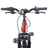 Produktbild för Barncykel 24 Tum 6-Speed för 8-12 år gamla Röd