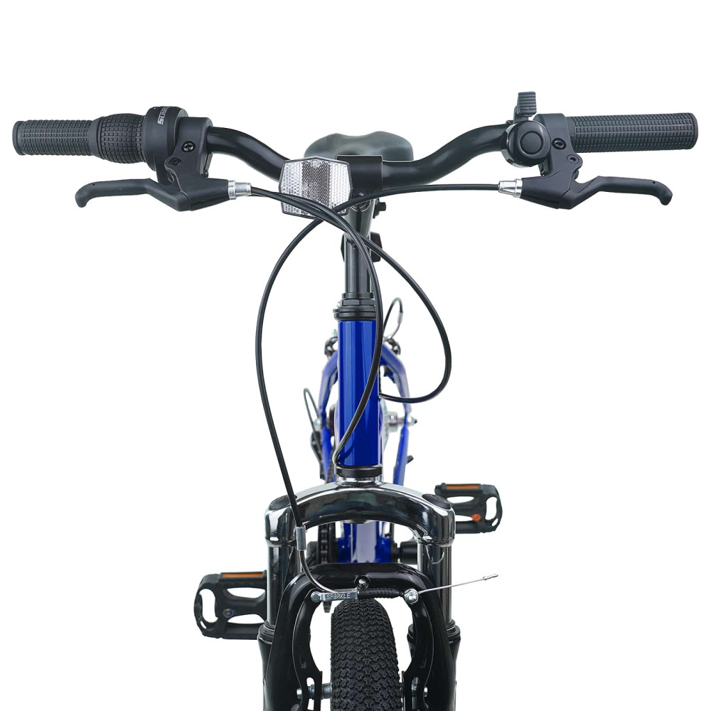 Produktbild för Barncykel 24 Tum 6-Speed för 8-12 år gamla Mörkblå