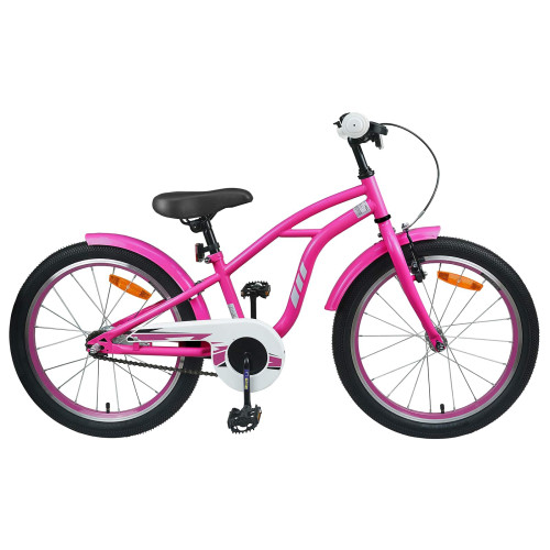 vidaXL Barncykel 20 Tum för 6-11 år gamla Mörkrosa