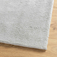 Produktbild för Mellanhög mjuk och tvättbar matta HUARTE Grå 80 x 300 cm