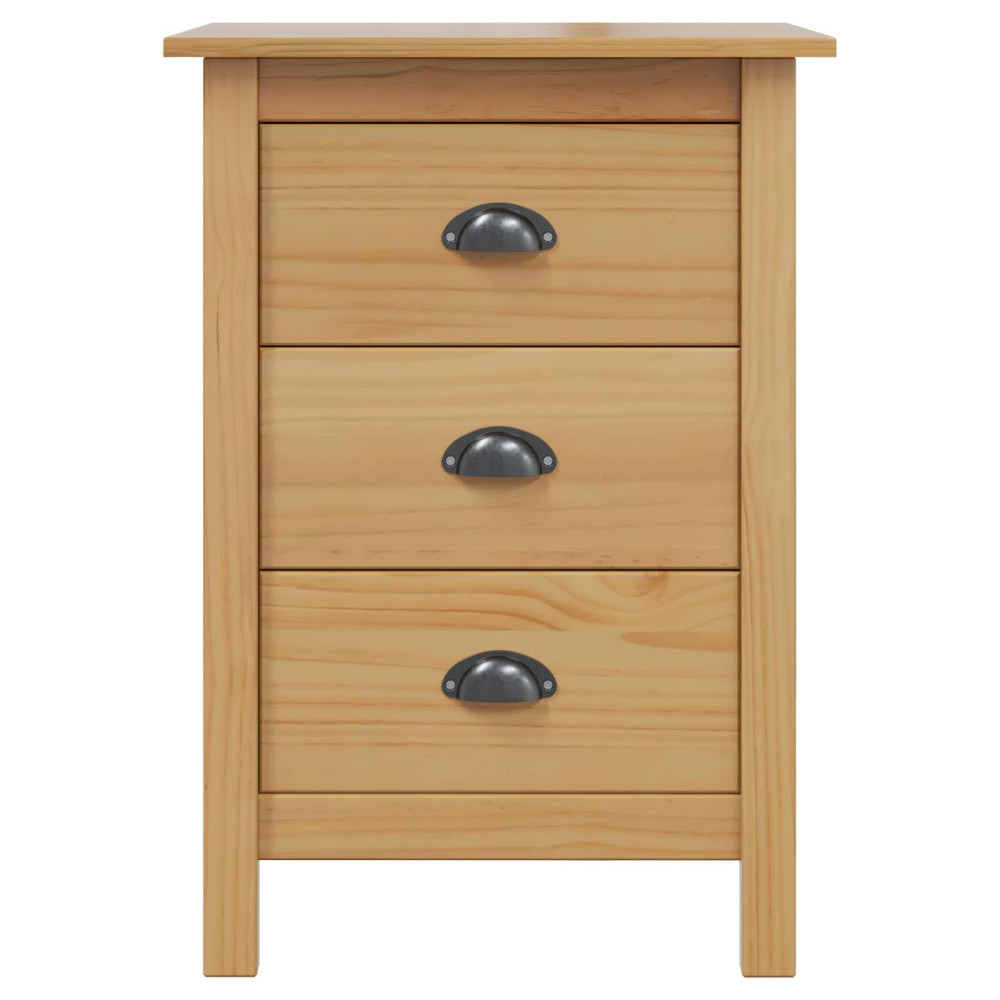 Produktbild för Nattduksbord HILL Honung brun 46 x 35 x 65 cm Massiv furu