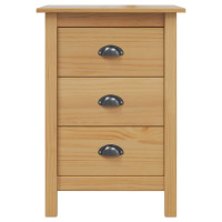 Produktbild för Nattduksbord HILL Honung brun 46 x 35 x 65 cm Massiv furu