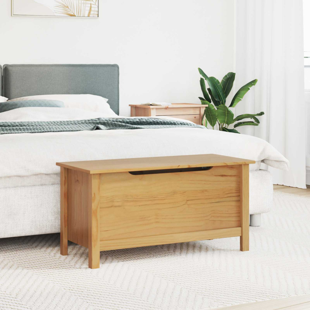 Produktbild för Förvaringslåda HILL Honung brun 90 x 40 x 45 cm Massivt furu