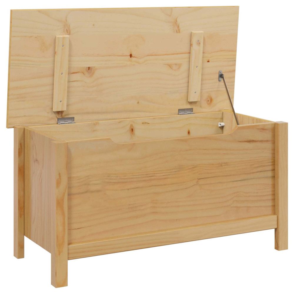 Produktbild för Förvaringslåda HILL Honung brun 90 x 40 x 45 cm Massivt furu