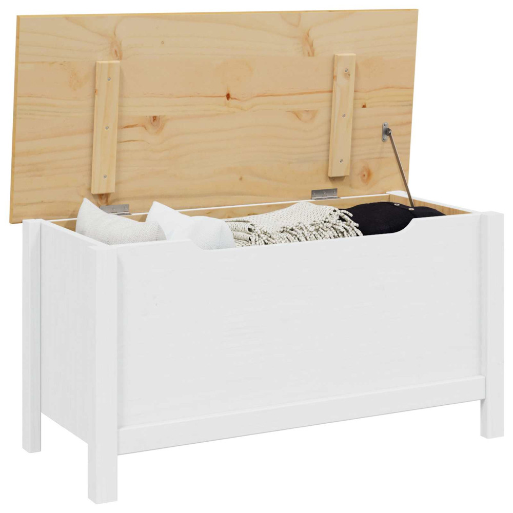 Produktbild för Förvaringslåda HILL Vit och honung brun 90 x 40 x 45 cm
