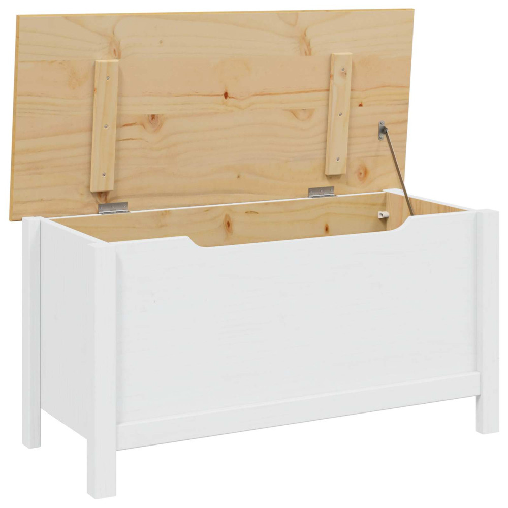Produktbild för Förvaringslåda HILL Vit och honung brun 90 x 40 x 45 cm