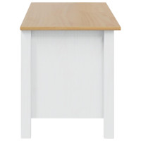 Produktbild för Förvaringslåda HILL Vit och honung brun 90 x 40 x 45 cm