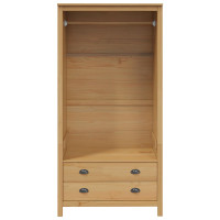 Produktbild för Garderob HILL Honung brun 84 x 50 x 170 cm Massivt furu