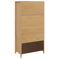 Produktbild för Garderob HILL Honung brun 84 x 50 x 170 cm Massivt furu