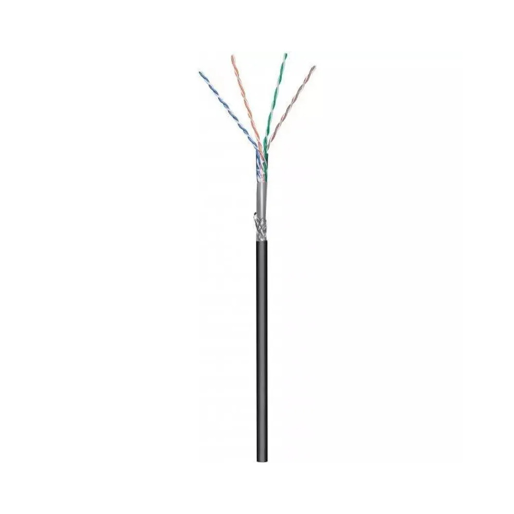 Produktbild för DSIT CAT6 utomhus nätverkskabel S/FTP AWG 23/1 305 m svart C...