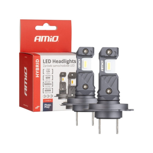 Amio AMiO billyktor LED hybrid H7 H18 6000K CANBUS 60W AMIO-04115