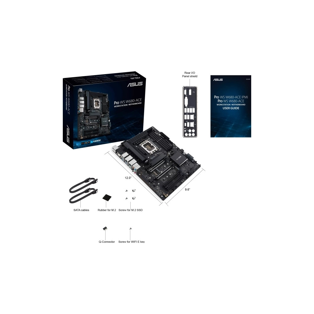 Produktbild för ASUS Pro WS W680-ACE - moderkort - ATX - LGA1700-uttag - W680
