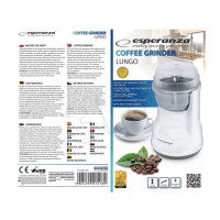 Produktbild för Esperanza LUNGO - kaffekvarn - vit