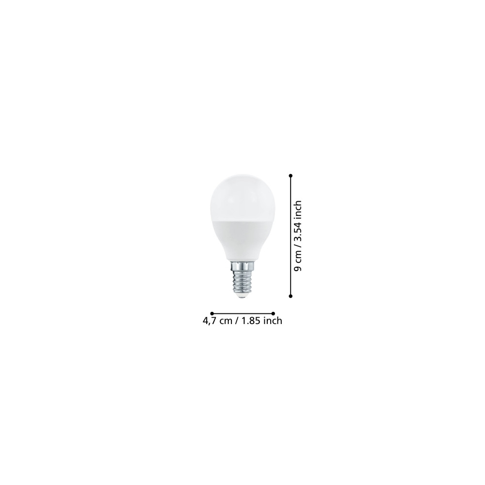 Produktbild för Eglo - LED-glödlampa - form: P45 - E14 - 5 W - neutralt vitt ljus - 4000 K