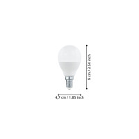 Produktbild för Eglo - LED-glödlampa - form: P45 - E14 - 5 W - neutralt vitt ljus - 4000 K