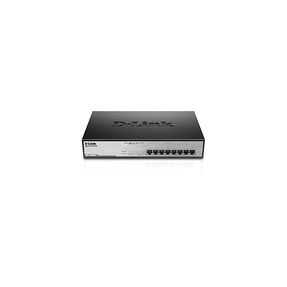 Produktbild för D-Link DGS 1008MP - switch - 8 portar - ohanterad - rackmonterbar