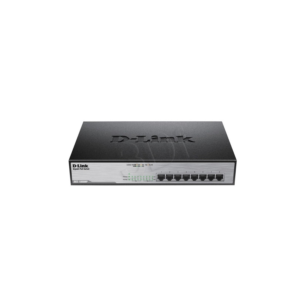Produktbild för D-Link DGS 1008MP - switch - 8 portar - ohanterad - rackmonterbar