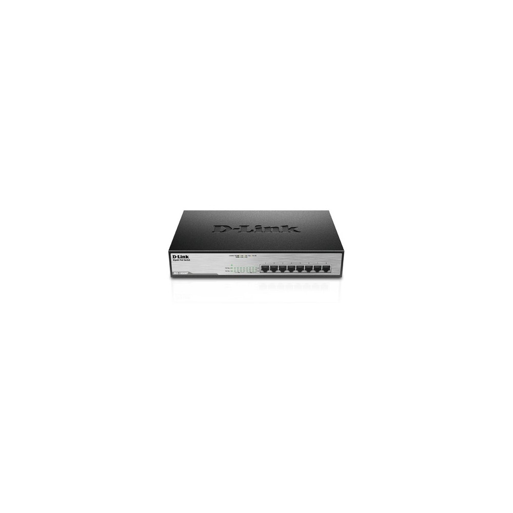 Produktbild för D-Link DGS 1008MP - switch - 8 portar - ohanterad - rackmonterbar