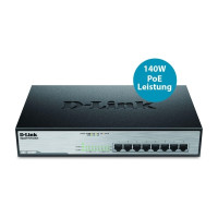 Produktbild för D-Link DGS 1008MP - switch - 8 portar - ohanterad - rackmonterbar