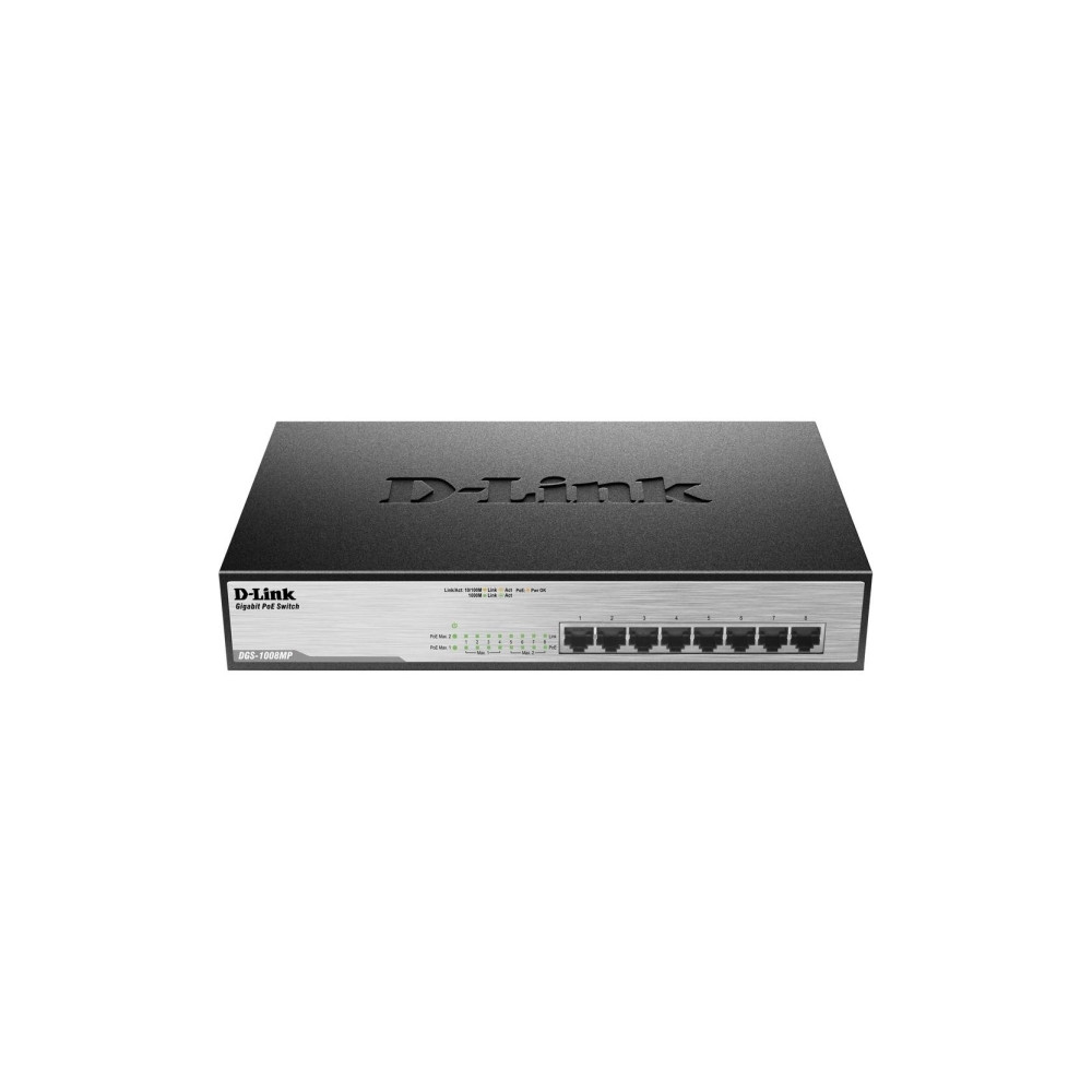 Produktbild för D-Link DGS 1008MP - switch - 8 portar - ohanterad - rackmonterbar