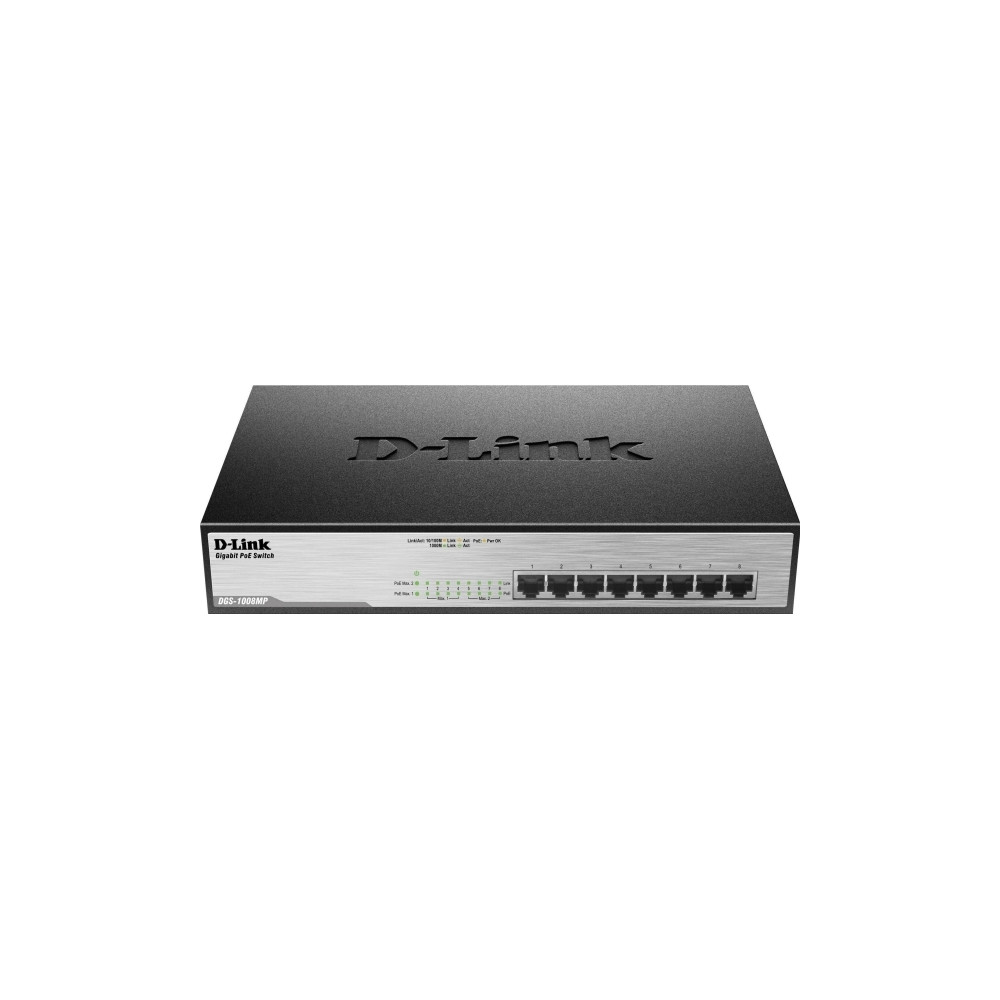 Produktbild för D-Link DGS 1008MP - switch - 8 portar - ohanterad - rackmonterbar