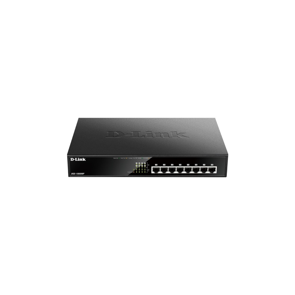 Produktbild för D-Link DGS 1008MP - switch - 8 portar - ohanterad - rackmonterbar
