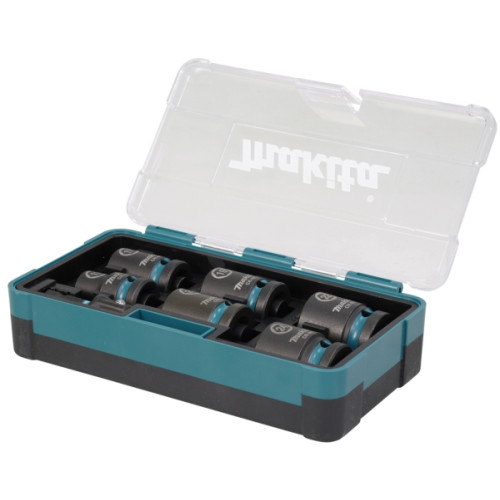 Makita Makita E-16592, Sats med slaghylsor, Svart, Turkosblå, 1 huv...