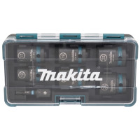 Produktbild för Makita E-16592, Sats med slaghylsor, Svart, Turkosblå, 1 huv...