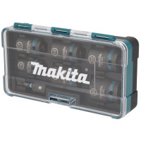 Produktbild för Makita E-16592, Sats med slaghylsor, Svart, Turkosblå, 1 huv...