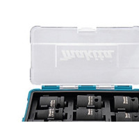 Produktbild för Makita E-16592, Sats med slaghylsor, Svart, Turkosblå, 1 huv...
