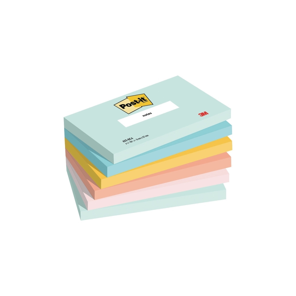 Produktbild för Post-it sticky notes Beachside 76 x 127 mm, ass. färger, för...